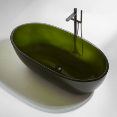 Ванна Antonio Lupi Reflex 167х86, из Cristalmood, полупрозрачная, цвет на выбор