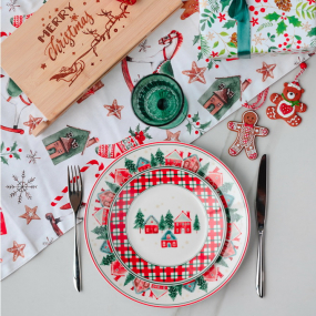 Набор посуды на 6 персон Atollo Christmas Conversation, 18 предметов