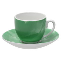 Чашка кофейная с блюдцем Colorplay Verde 120 мл
