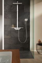 Душевая система Kludi Cockpit 8020091-00, с термостатом, лейка 26х40, белый