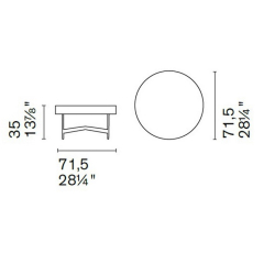 Стол журнальный Calligaris Arena 72х72 CS5118, Black