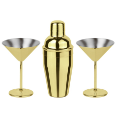 Набор для коктейля "Martini Set" Paderno Bar Gold, 3 предмета