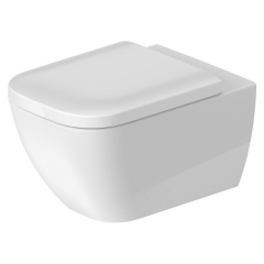 Унитаз подвесной Duravit Happy D.2 54х36 2222090000, безободковый, с сиденьем, белый