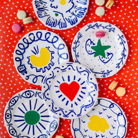 Набор тарелок салатных Archipel Sentimental 23,2 см, 6 шт в ассортименте