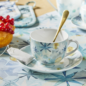 Набор чашек для капучино с блюдцами Atollo Cristalli 240 мл, 8 предметов