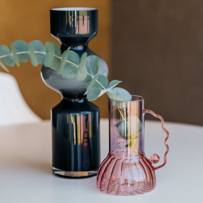 Ваза Glass Design Art 19 см, сиреневая