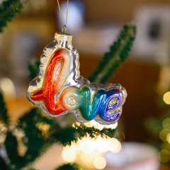 Елочная игрушка "Love" 9,5 см