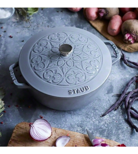 Кокот "Лилия" 24 см / 3,6 л, цвет серый графит