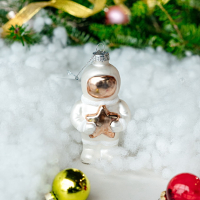 Игрушка на елку "Космонавт со звездой" 9 см