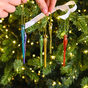 Набор елочных игрушек "Сосульки" 12 см, 6 шт, цвет в ассортименте