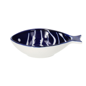 Блюдце Fish 13х8 см, синее