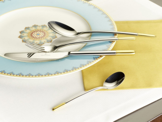 Набор столовых приборов Ella part.gold plated, 24 предмета