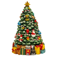 Фигурка музыкальная "Рождественская ель с подарками" 23 см