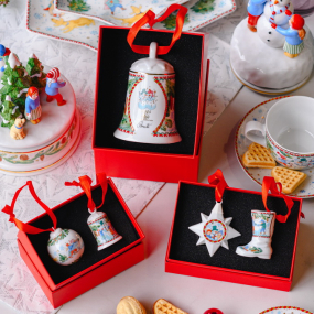 Набор елочных игрушек "Шар и Колокольчик" 6 см, 2 шт (лимит. издание)