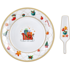 Блюдо для торта с лопаткой Christmas Fairy Tale 27 см