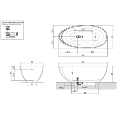 Ванна Antonio Lupi Eclipse Small 160х75, из материала Cristalplant, матовая, белая