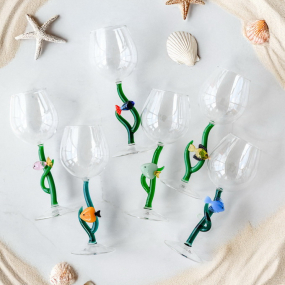 Бокал Marine Garden 350 мл, желтая рыба