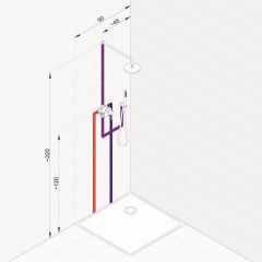 Душевая система Kludi Bozz 7в1, 38736N076, золото брашированное