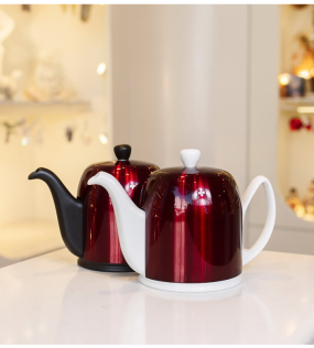 Заварник Salam Blanche 1 л, белый/красный