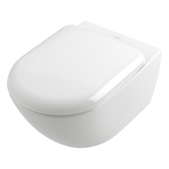 Унитаз Villeroy & Boch Antao 56х37, CeramicPlus, TwistFlush, с сиденьем, белый