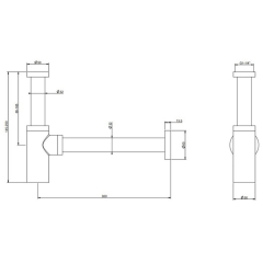 Сифон для раковины Gessi Accessori Tecnici 01377.149, никель матовый