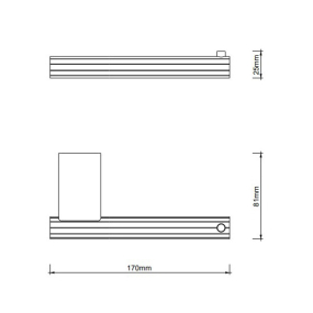 Держатель для туалетной бумаги Decor Walther Of.Line 0670695, Aqua