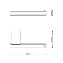 Держатель для туалетной бумаги Decor Walther Of.Line 0670695, Aqua