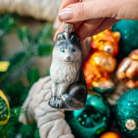 Игрушка на елку "Хаски (собака)" 10,5 см