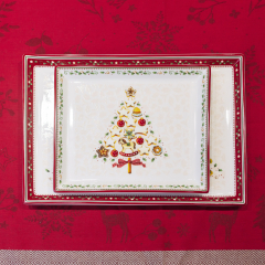 Блюдо для торта прямоугольное Winter Bakery Delight 27х22,5 см