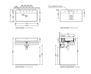 Раковина накладная Flaminia Miniwash 75х42 MW75PR, белая