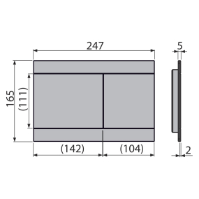 Панель смыва Alca Flat FUN-G-B, крацованное золото
