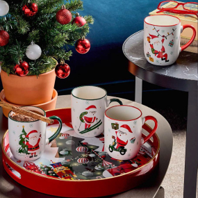 Кружка "Санта и гирлянда" 430 мл