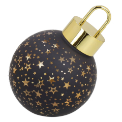 Фигурка с подсветкой "Елочный шар" 12 см, черная