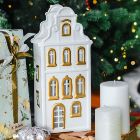 Фигурка декоративная "Дом-подсвечник" 30 см