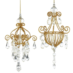 Новогодняя игрушка "Золотая люстра", в ассортименте