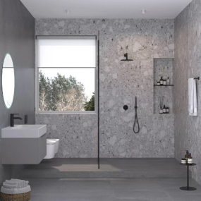 Душевая система Kludi Bozz 7в1, 387363976, черный матовый