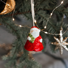 Новогодняя игрушка "Санта-колокольчик" 7 см, в ассортименте