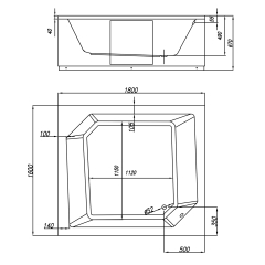 Ванна гидромассажная Kolpa-San Samson Elite Plus Air, 180x160