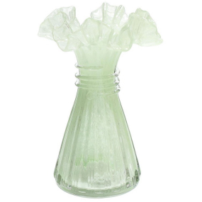 Ваза Glass Design Ibiscus 19 см, зеленая