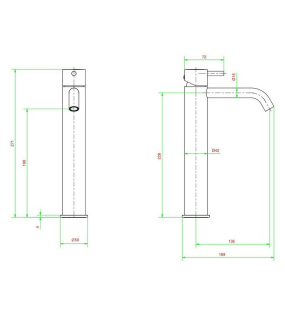 Смеситель для раковины iB Rubinetti MilanoTorino MT202NP, черный матовый