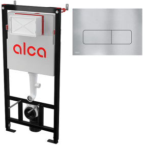 Инсталляция Alca AM101/1120 + панель MOON, alunox матовый