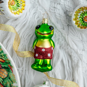 Игрушка на елку "Брызги (лягушонок)" 10,5 см