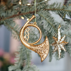 Елочная игрушка "Валторна" 12 см