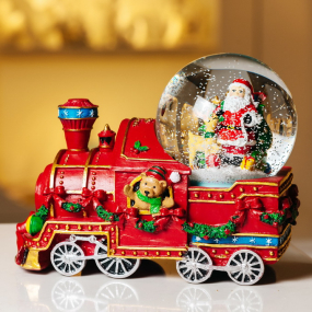 Фигурка музыкальная "Поезд Санты" 15х20 см