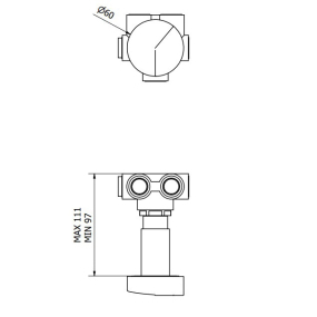 Внешняя часть iB Rubinetti Cake CA405WA дивертера, на 3 потока, матовая теплая латунь