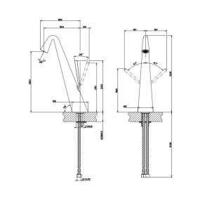 Смеситель для раковины Gessi Cono 45003.707, брашированный черный