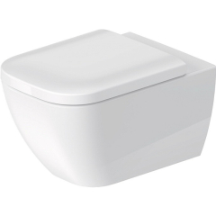Унитаз подвесной Duravit Happy D.2 54х36, WonderGliss, 22220900001, безободковый, с сиденьем
