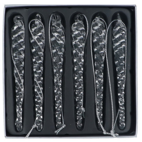 Набор елочных игрушек "Сосульки закрученные" 12 см, 6 шт