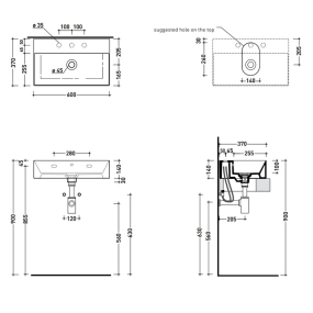 Раковина накладная Flaminia Applight 60x37 AP6037, белый