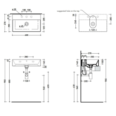 Раковина накладная Flaminia Applight 60x37 AP6037, белый